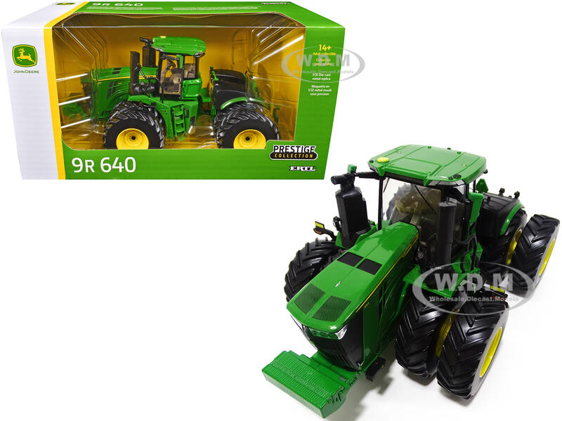 John Deere 9R 640 Tractor with Dual Wheels Green \