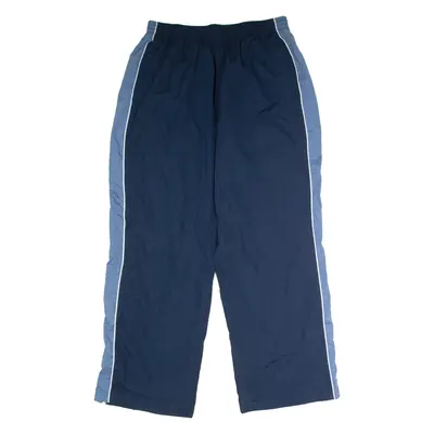 REEBOK Mens Track Pants Blue Wide-Leg 2XL W32 L32