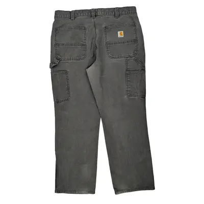 Carhartt Double Knee Carpenter Trousers - 36W 30L Grey Cotton Blend