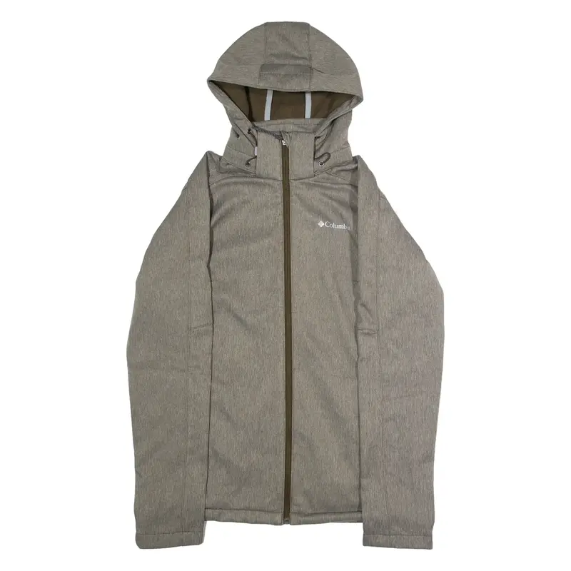 COLUMBIA Womens Shell Jacket Brown Hooded S