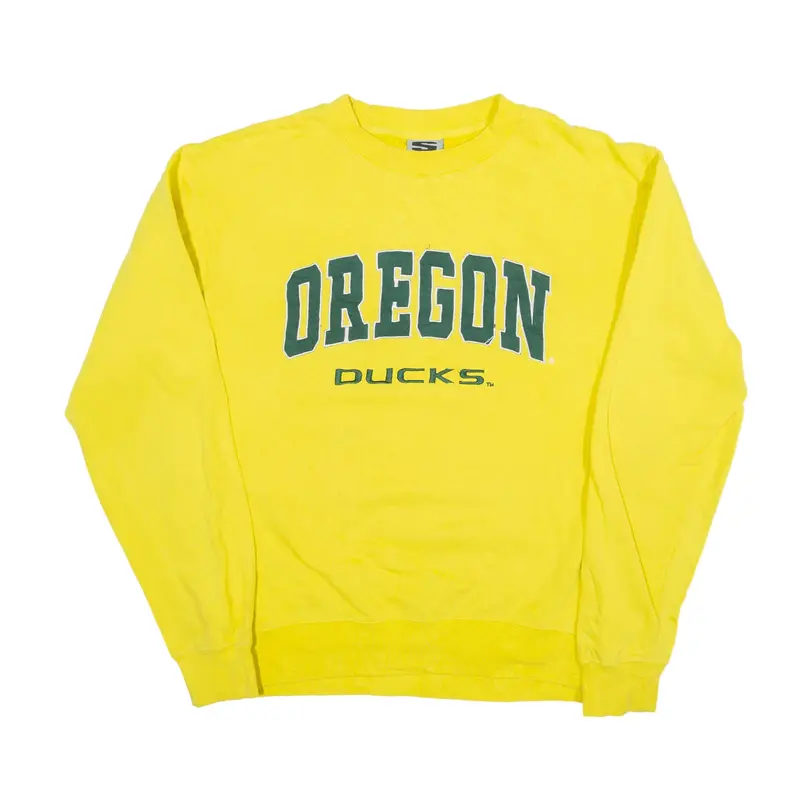 STADIUM ATHLETICS Oregon Ducks USA Sweatshirt Yellow Womens M