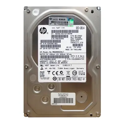 659814-002 HP 2TB 7200RPM SATA 6Gb/s 3.5-Inch Internal Hard Drive