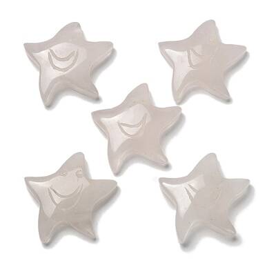 Natural Rose Quartz Carved Cabochons
