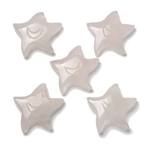 Natural Rose Quartz Carved Cabochons