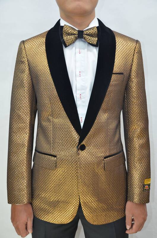 Paisley-300 Copper/Black Velvet - Mens Wholesale Blazers