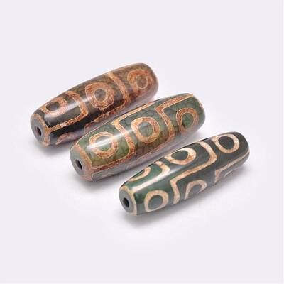 Tibetan Style 9-Eye dZi Beads