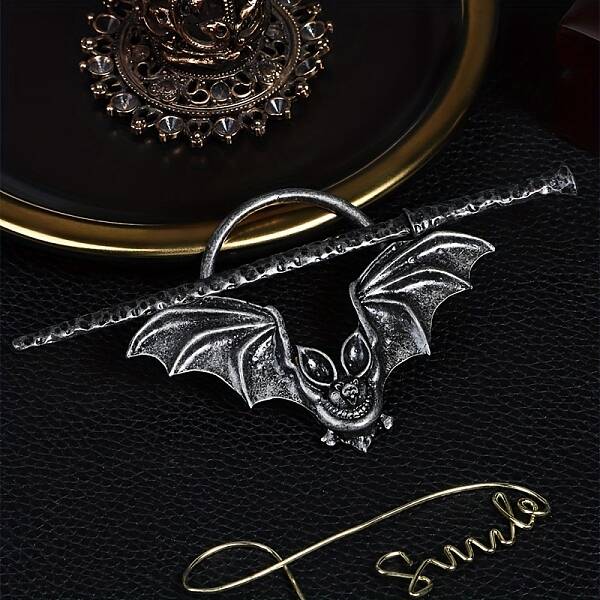 Gothic Bat Hair Cuff Pin