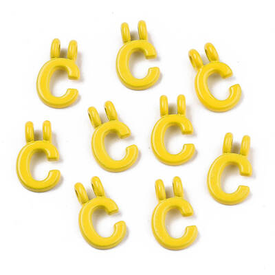 Spray Painted Alloy  2-Loop Link Pendants