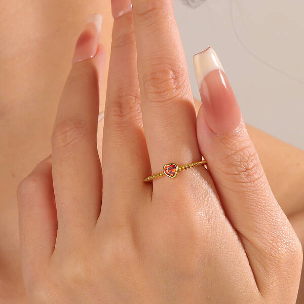 Brass Micro Pave Cubic Zirconia Finger Rings for Women