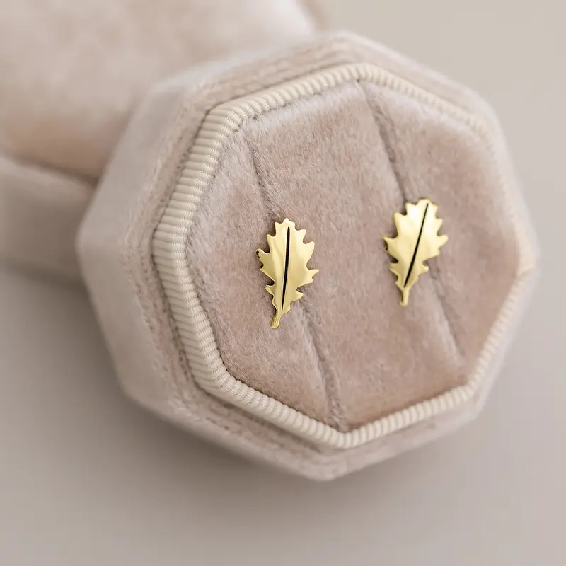 Falling Leaves Post Earrings - Sterling Monstera