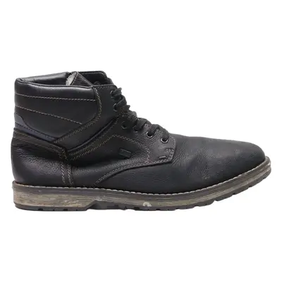RIEKER Lace-Up Boots Black Leather Mens UK 11
