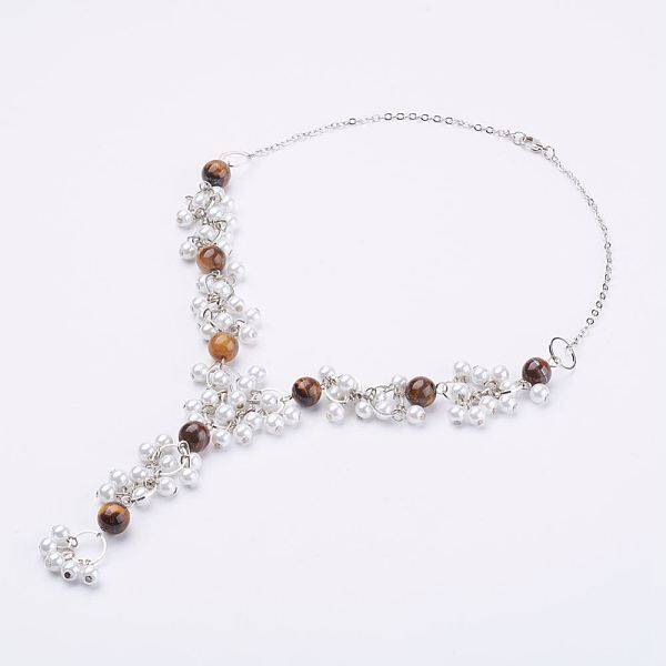 Natural Tiger Eye Beaded Necklaces