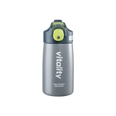 Large-capacity Simple Pop-lid Vacuum Flask, 304 Stainless Steel Sports Water Cup For Boys And Girls | Color: Light Grey | Cap...