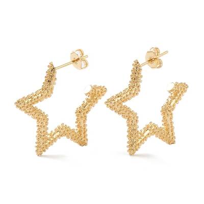 Brass Half Hoop Earrings
