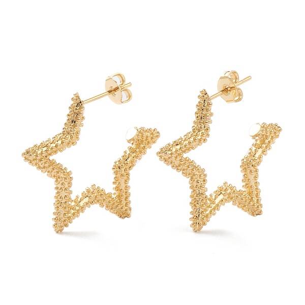 Brass Half Hoop Earrings