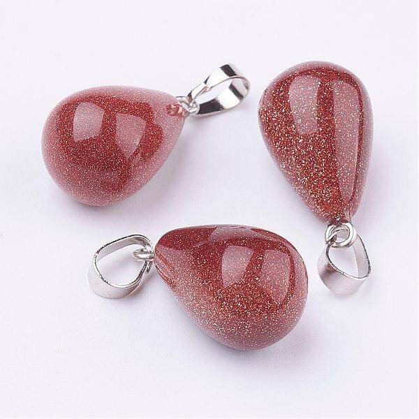 Synthetic Goldstone Pendants