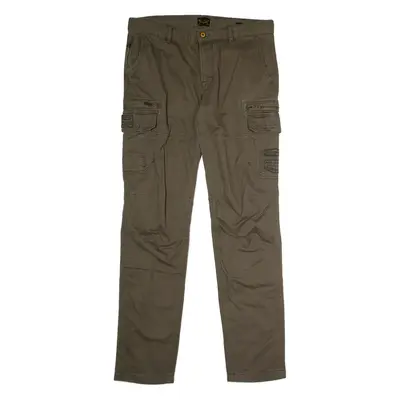 PME LEGEND Cargo Mens Trousers Green Regular Straight W38 L36