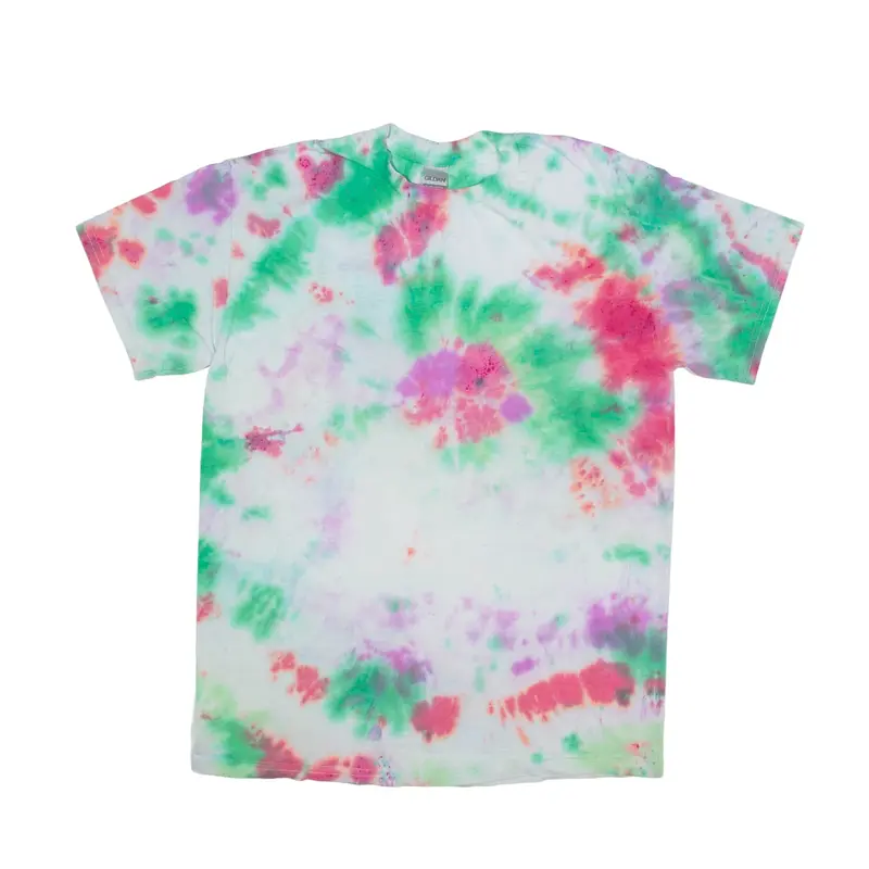 GILDAN Tie Dye T-Shirt Green Short Sleeve Mens M