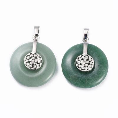 Natural Green Aventurine Pendants
