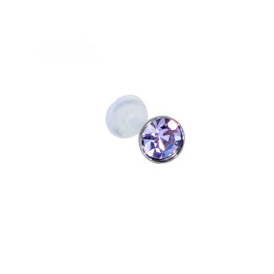 Acrylic Micro Pave Cubic Zirconia Labrets Piercing Jewely for Women Men
