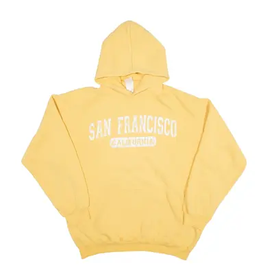 TEEMAX San Francisco USA Hoodie Yellow Pullover Mens XL