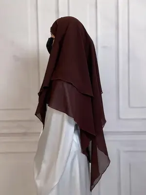 Women's Solid Color Chiffon Khimar, Modest Fashion Khimar for Women, Women's Islamic Clothing for All Seasons