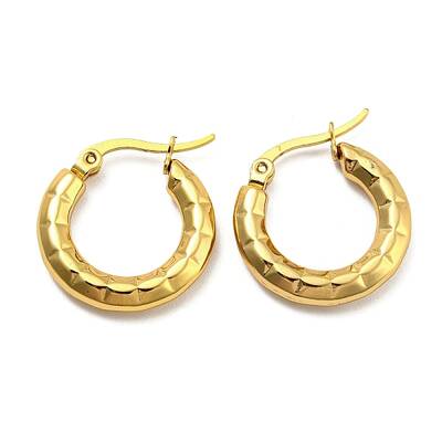 PVD Vacuum Plating 304 Stainless Steel Hoop Earrings for Women