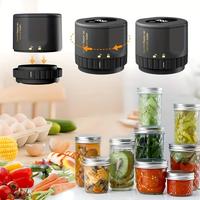 Electric Mason Jar Vacuum Sealer, 1 Set Portable Vacuum Sealer with 5 Wide Mouth & 5 Regular Mouth Mason Jar Lids, Food Stora...