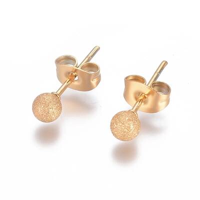 Ion Plating(IP) 304 Stainless Steel Stud Earrings