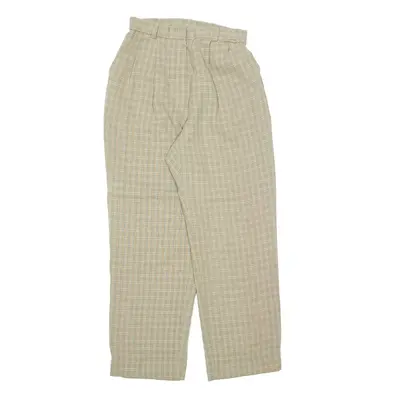 Check Beige Trousers W25 L26