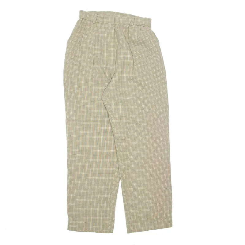 Check Beige Trousers W25 L26
