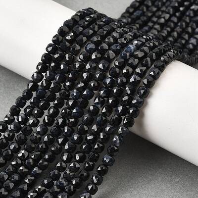 Natural Black Sapphire Beads Strands