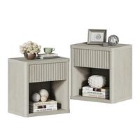 SICOTAS Night Stand Set of 2 Nightstands with Drawer Storage Bed Side Table End Table 22.7\