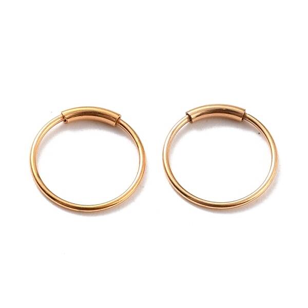 Ion Plating(IP) 304 Stainless Steel Hoop Earrings