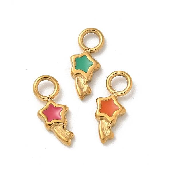 Ion Plating(IP) 304 Stainless Steel Enamel Charms