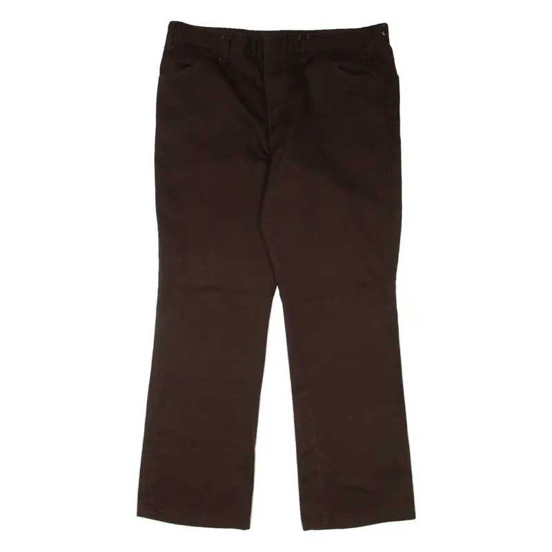 DICKIES Workwear Mens Trousers Brown Regular Straight W36 L29