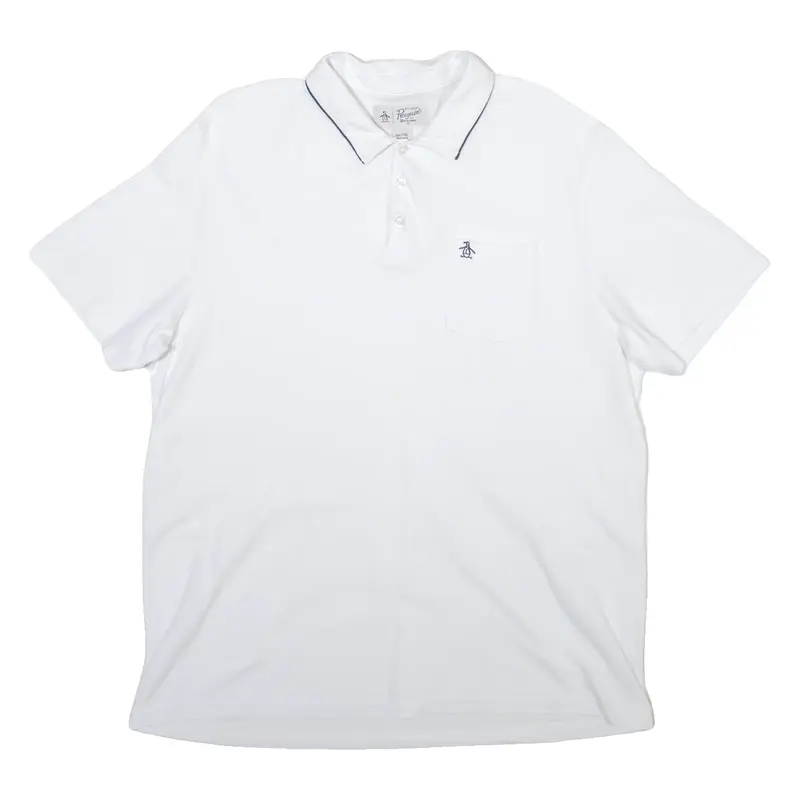 PENGUIN Mens Polo Shirt White 2XL