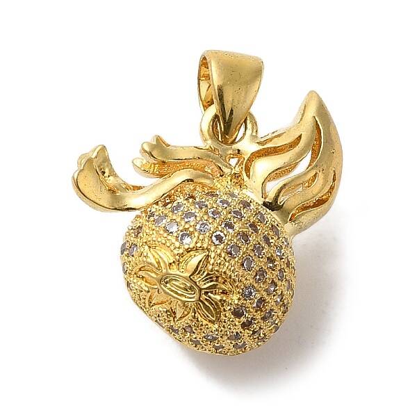 Brass Micro Pave Cubic Zirconia Pendants