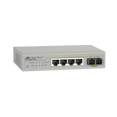 AT-FS705EFC/SC-40 Allied Telesis 4 x Ports 10/100Base-TX + 1 x Port 100Base-FX Layer 2 Unmanaged Fast Ethernet Network Switch