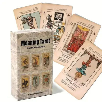 Tarot Card Game, 78pcs/box Tarot Card with Annotation, Party Card Game for Beginners, Party Supplies for Home Party