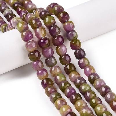 Dyed Natural White Jade Beads Strands