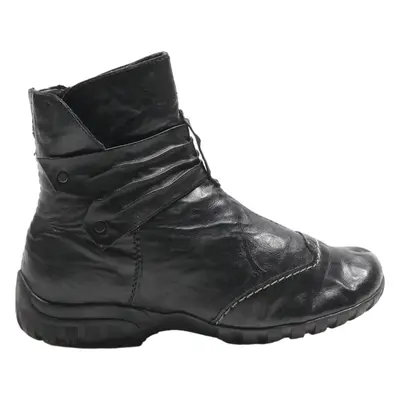 RIEKER Ankle Boots Black Leather Womens UK 3
