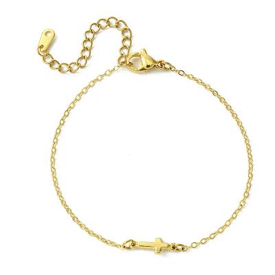 Cross Brass Link Bracelets
