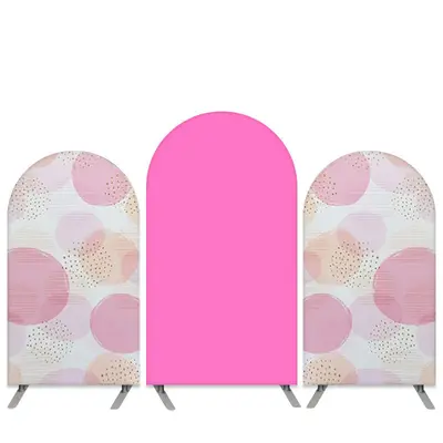 Aperturee Light Pink Pattern Theme Hot Pink Birthday Arch Backdrop Kit | Diy Arch Backdrop Cover | Diy Chiara Backdrop Cover ...