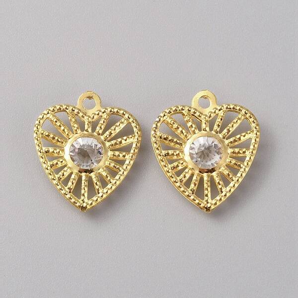 Iron Rhinestone Pendants