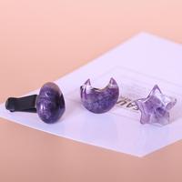 Star & Moon & Heart Shaped Car Air Outlet Clip, Car Air Vent Decoration, Natural Quartz Car Interior Accessories, Universal C...