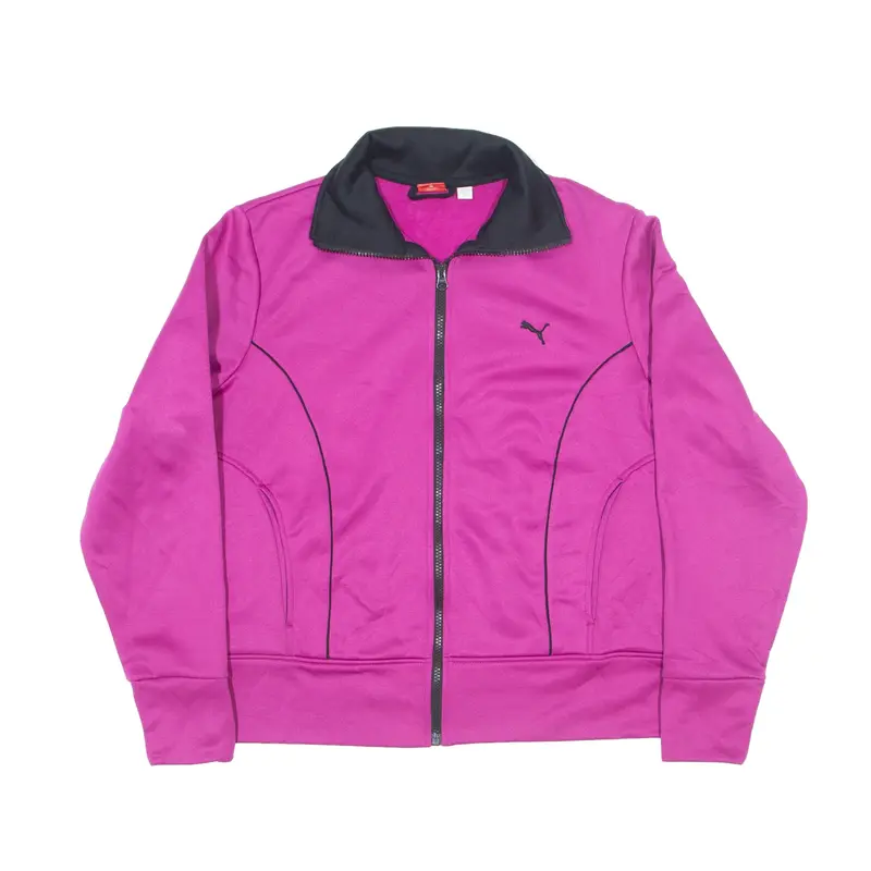PUMA Fleece Lined Track Jacket Pink Womens UK 16