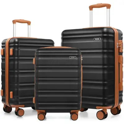 Miusse Luggage Sets 3 Piece (20in/24in/28in) Hardside Suitcase with Double Spinner Wheels TSA Lock Luggage set Durable TikTok...