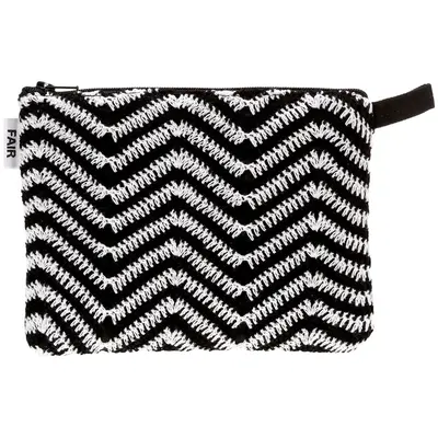 Zig Zag Crochet Pouch - Multicolor Stripes