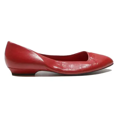 TOWN & COUNTRY Ballet Shoes Red Leather Womens UK 7.5